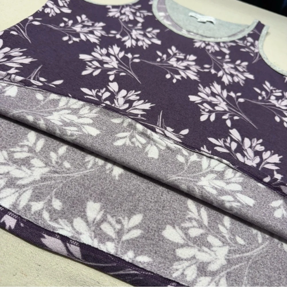 Live Love Lounge Karen Neuburger Top Womens XL Purple Tank Scoop Neck Sleeveless